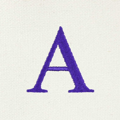 Dalix Medium Personalized Tote Bag Monogrammed Initial Letter - A
