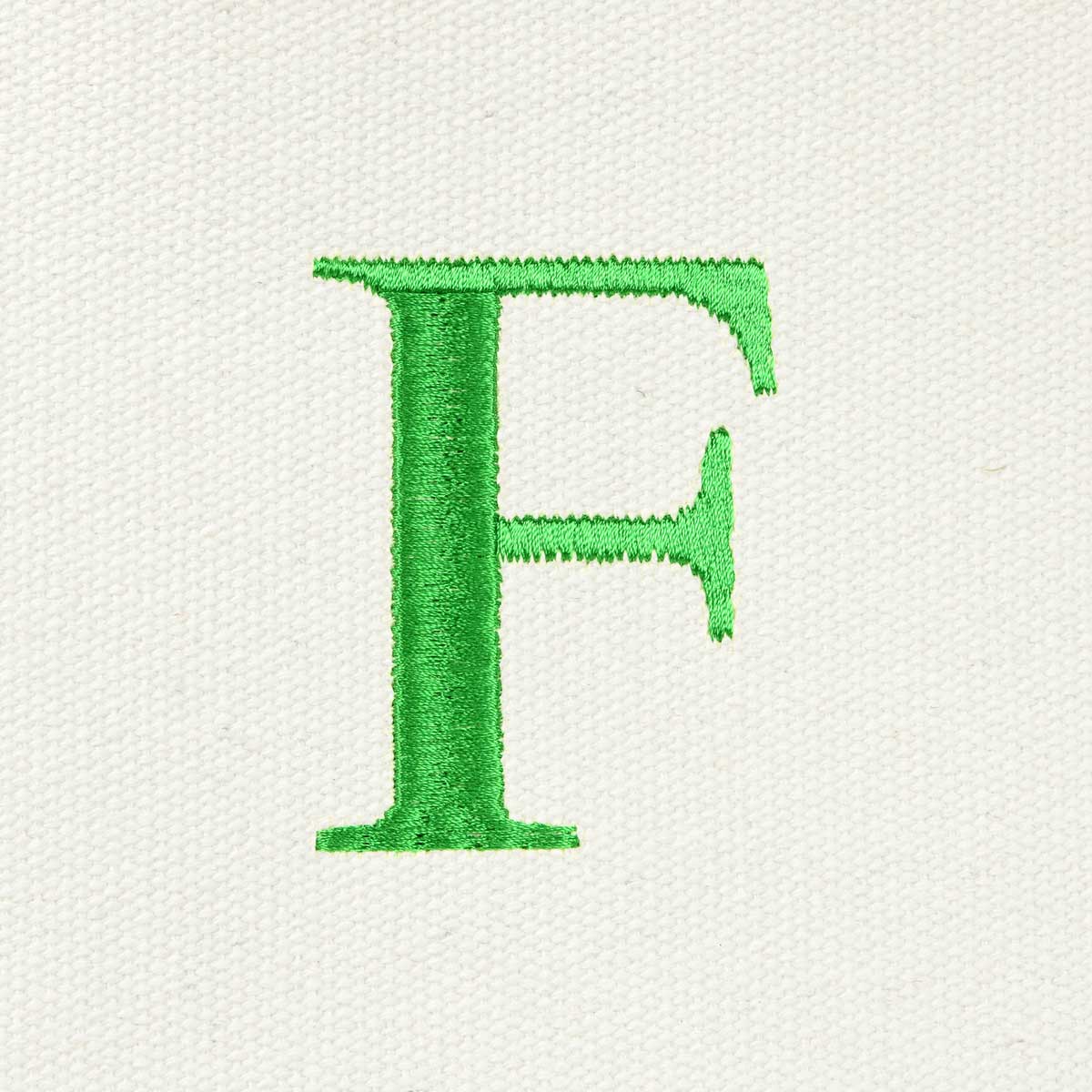 Dalix Medium Personalized Tote Bag Monogrammed Initial Letter - F