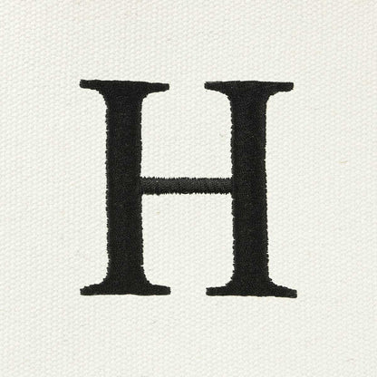 Dalix Medium Personalized Tote Bag Monogrammed Initial Letter - H