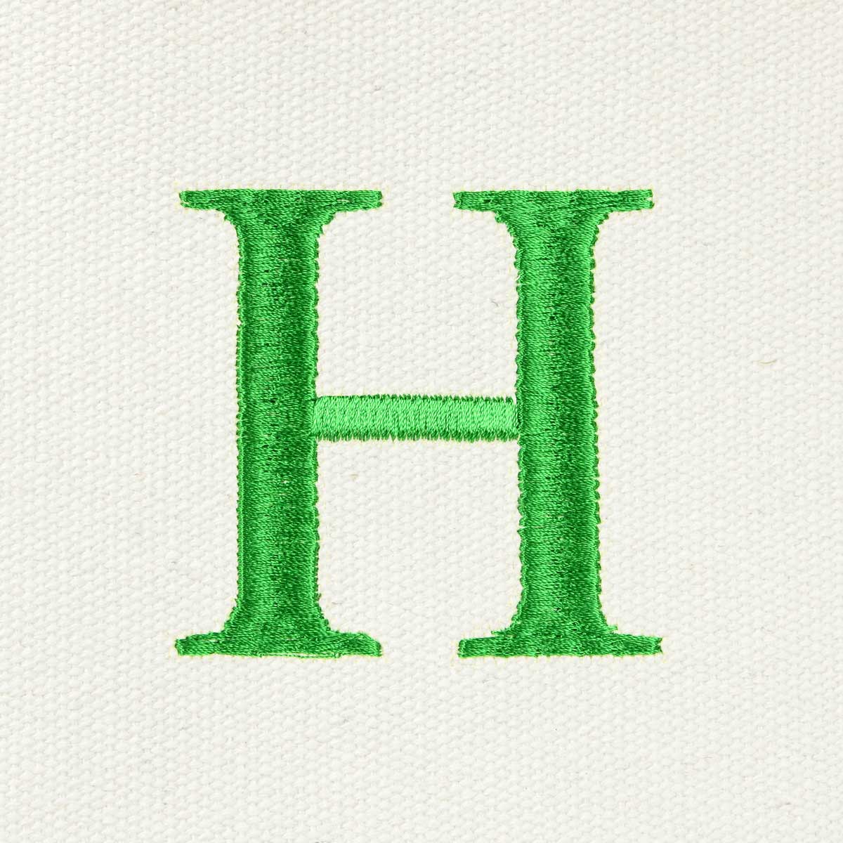 Dalix Medium Personalized Tote Bag Monogrammed Initial Letter - H