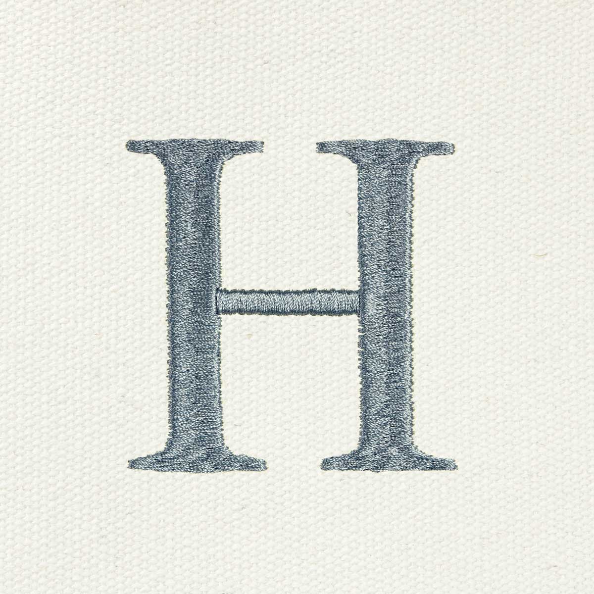 Dalix Medium Personalized Tote Bag Monogrammed Initial Letter - H