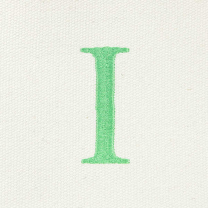 Dalix Medium Personalized Tote Bag Monogrammed Initial Letter - I