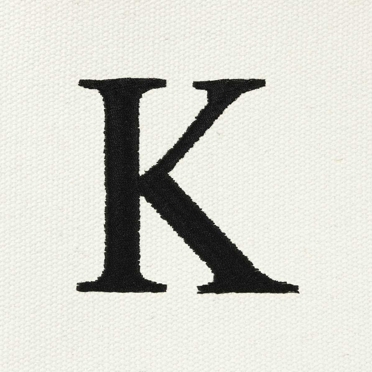 Dalix Medium Personalized Tote Bag Monogrammed Initial Letter - K