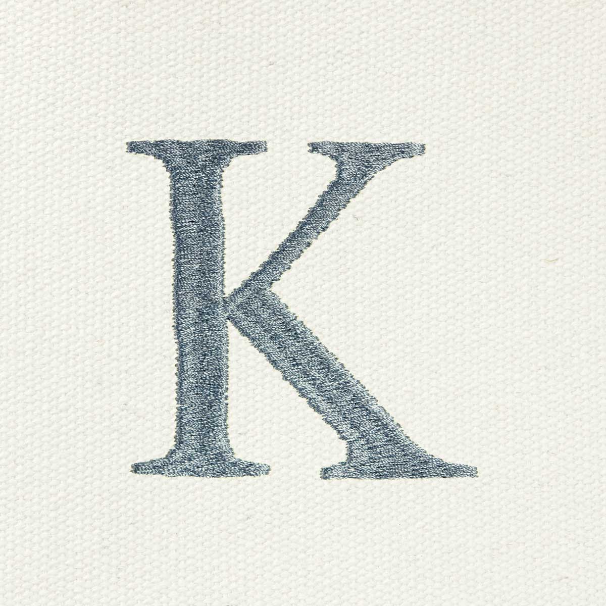 Dalix Medium Personalized Tote Bag Monogrammed Initial Letter - K