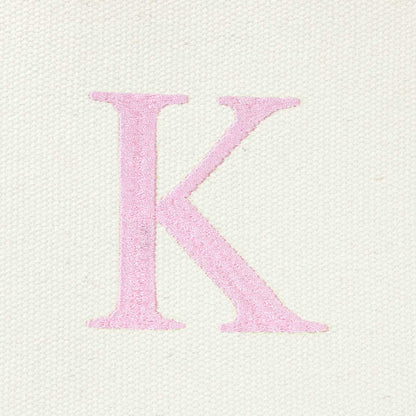 Dalix Medium Personalized Tote Bag Monogrammed Initial Letter - K