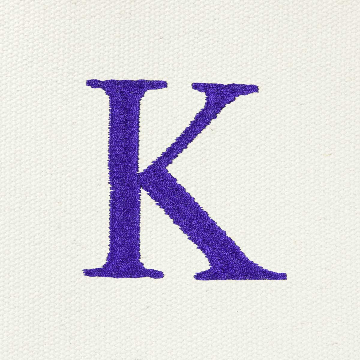 Dalix Medium Personalized Tote Bag Monogrammed Initial Letter - K