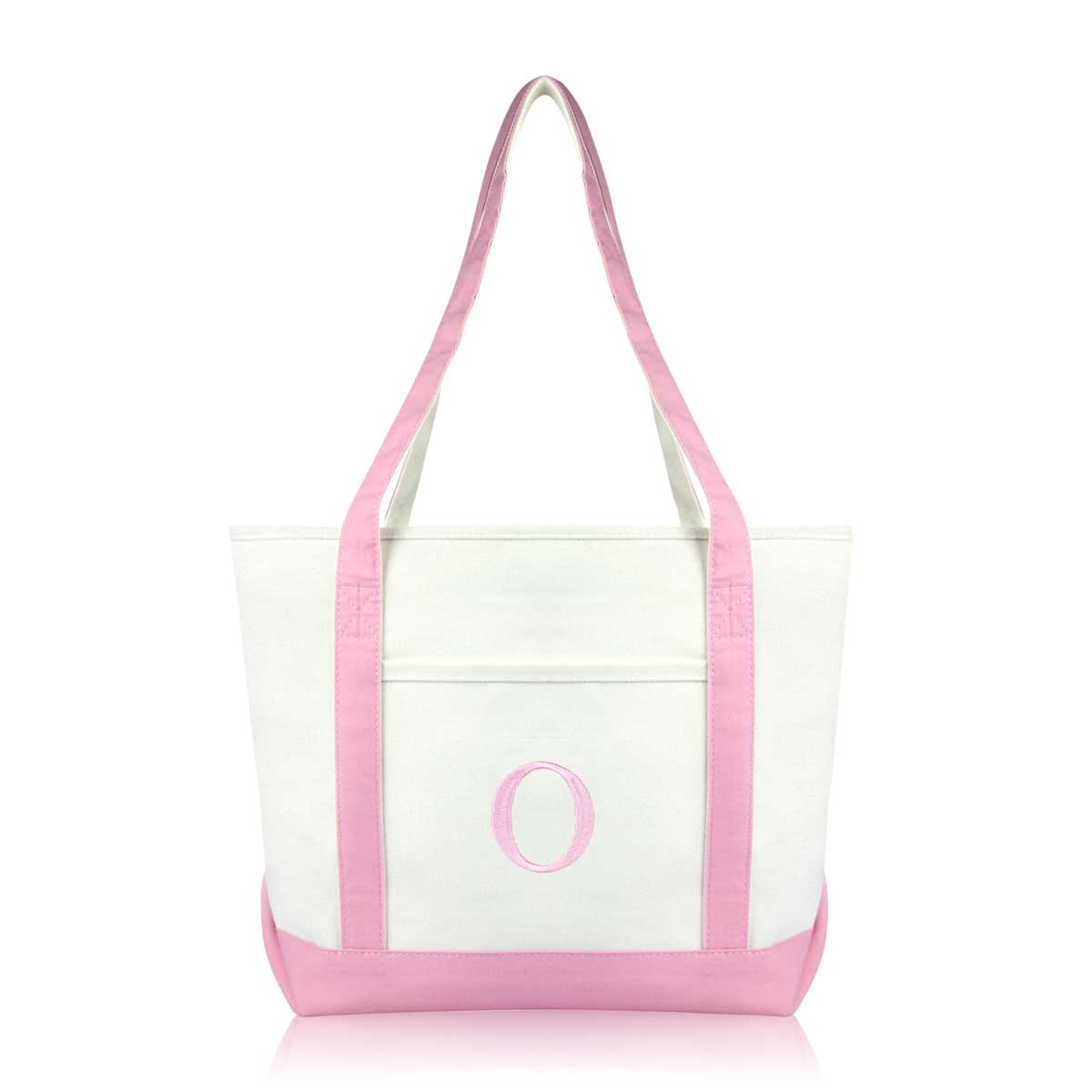 Dalix Medium Personalized Tote Bag Monogrammed Initial Letter - O
