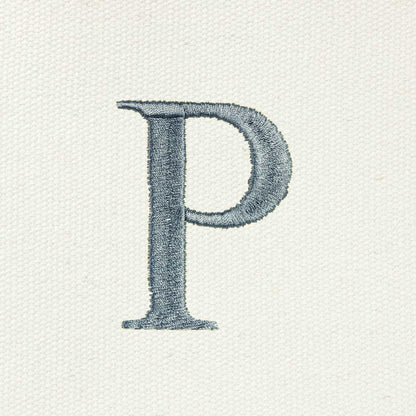 Dalix Medium Personalized Tote Bag Monogrammed Initial Letter - P