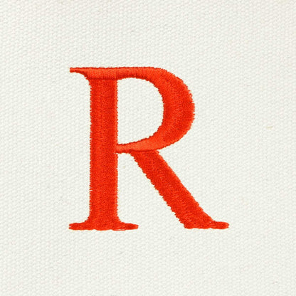 Dalix Medium Personalized Tote Bag Monogrammed Initial Letter - R