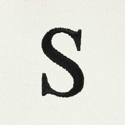 Dalix Medium Personalized Tote Bag Monogrammed Initial Letter - S