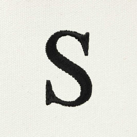 Dalix Medium Personalized Tote Bag Monogrammed Initial Letter - S