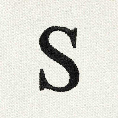Dalix Medium Personalized Tote Bag Monogrammed Initial Letter - S