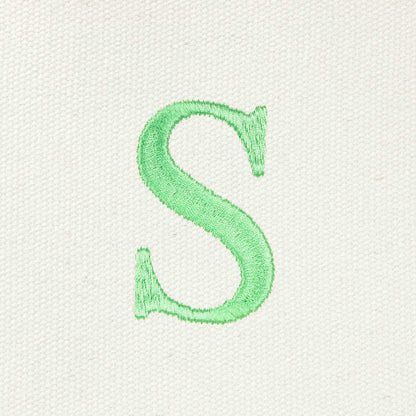 Dalix Medium Personalized Tote Bag Monogrammed Initial Letter - S