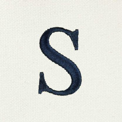 Dalix Medium Personalized Tote Bag Monogrammed Initial Letter - S