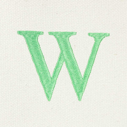 Dalix Medium Personalized Tote Bag Monogrammed Initial Letter - W
