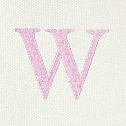 Dalix Medium Personalized Tote Bag Monogrammed Initial Letter - W