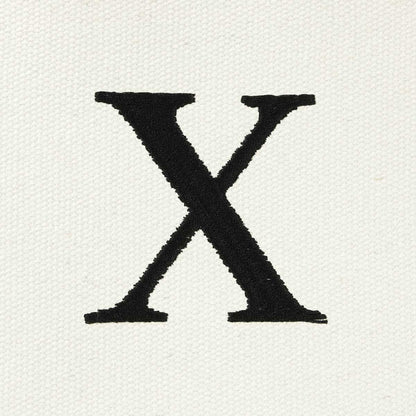 Dalix Medium Personalized Tote Bag Monogrammed Initial Letter - X