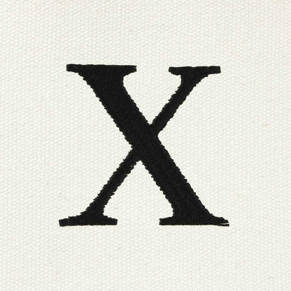 Dalix Medium Personalized Tote Bag Monogrammed Initial Letter - X