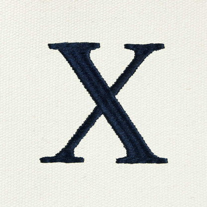 Dalix Medium Personalized Tote Bag Monogrammed Initial Letter - X
