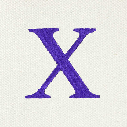 Dalix Medium Personalized Tote Bag Monogrammed Initial Letter - X