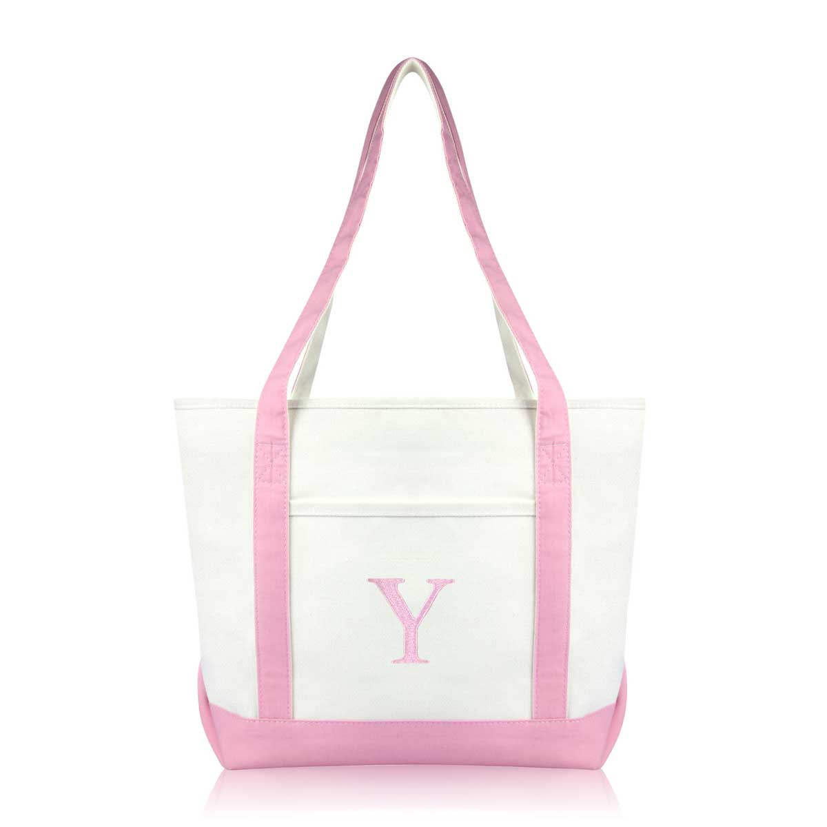 Dalix Medium Personalized Tote Bag Monogrammed Initial Letter - Y