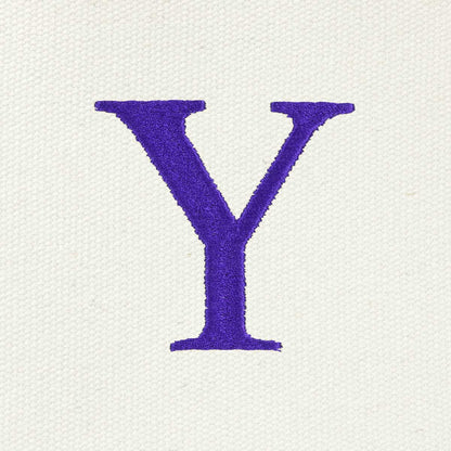 Dalix Medium Personalized Tote Bag Monogrammed Initial Letter - Y