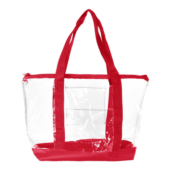 DALIX Clear PVC Shopping Tote Bag - 20x14x6 Inches, Zippered Top, Security Work Bag, Multiple Colors - View #8