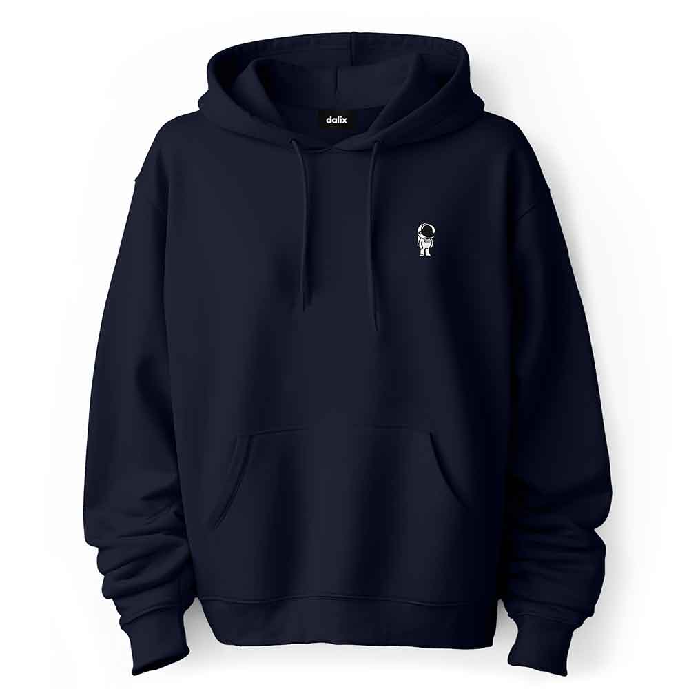 Dalix Astronaut Embroidered Fleece Zip Hoodie Cold Fall Winter Mens in Gold M Medium