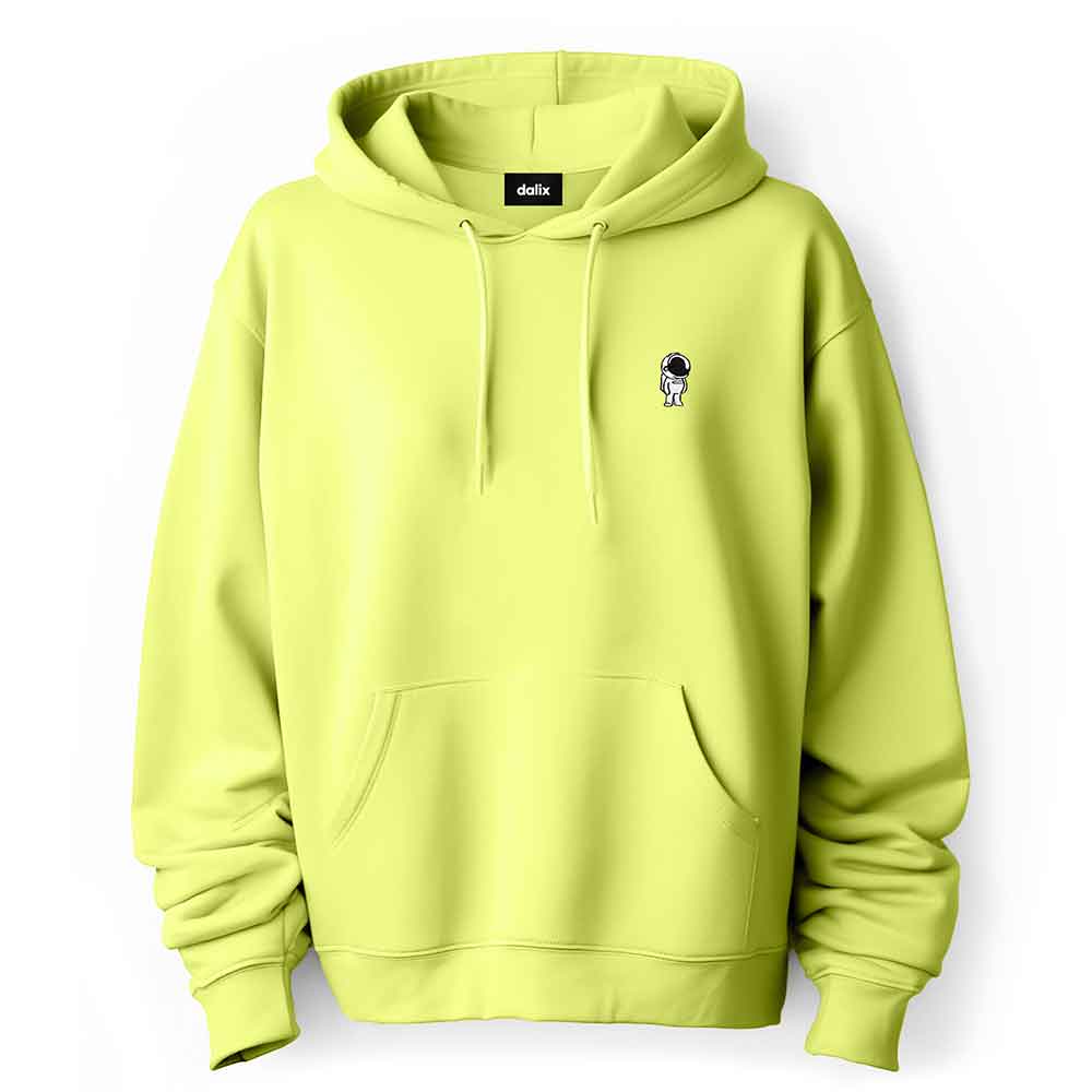 Dalix Astronaut Embroidered Fleece Zip Hoodie Cold Fall Winter Mens in Light Blue 2XL XX-Large