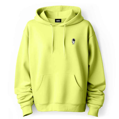 Dalix Astronaut Embroidered Fleece Zip Hoodie Cold Fall Winter Mens in Light Blue 2XL XX-Large