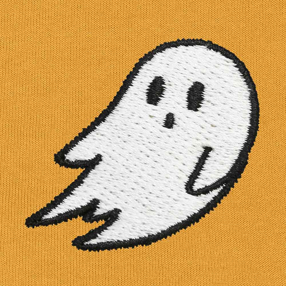 Dalix Embroidered Ghost Hoodie Soft Fleece Hood Sweatshirt Mens in White 3XL XXX-Large