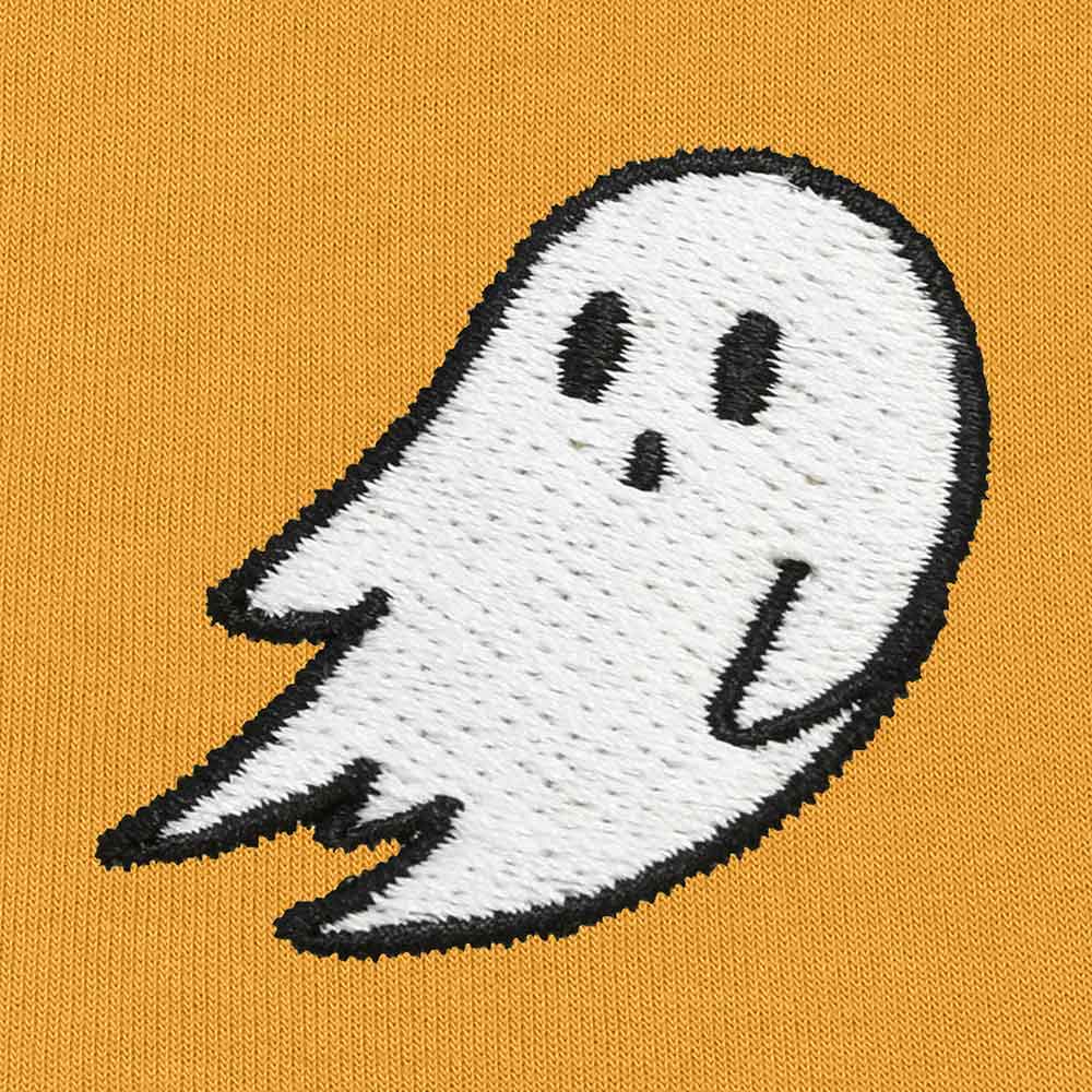 Dalix Giant Ghost Embroidered Hoodie Soft Fleece Hood Sweatshirt Mens in White 3XL XXX-Large