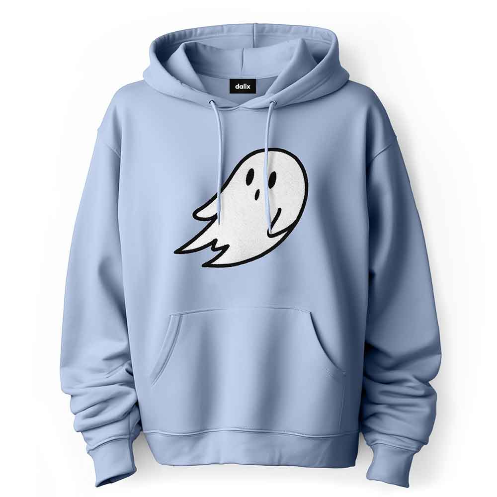 Dalix Giant Ghost Midweight Fleece Hoodie