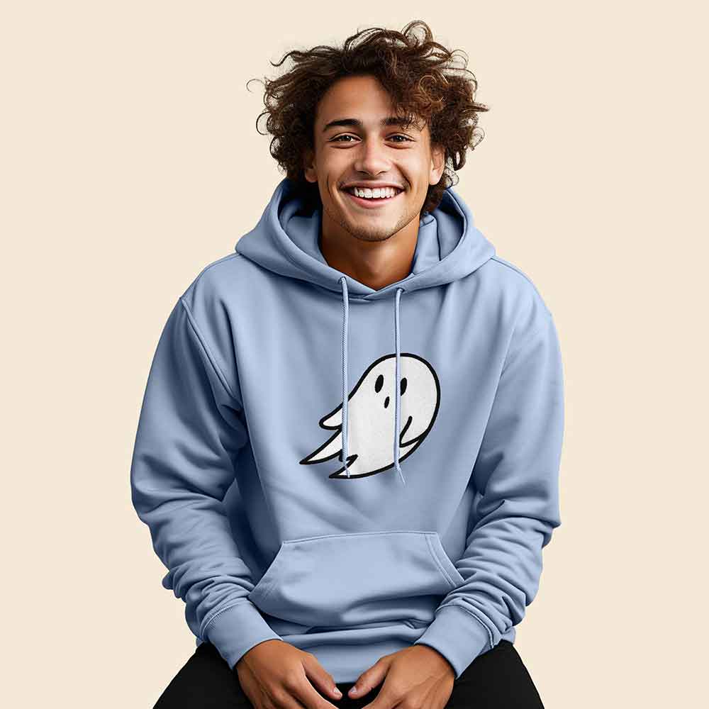 Dalix Giant Ghost Midweight Fleece Hoodie