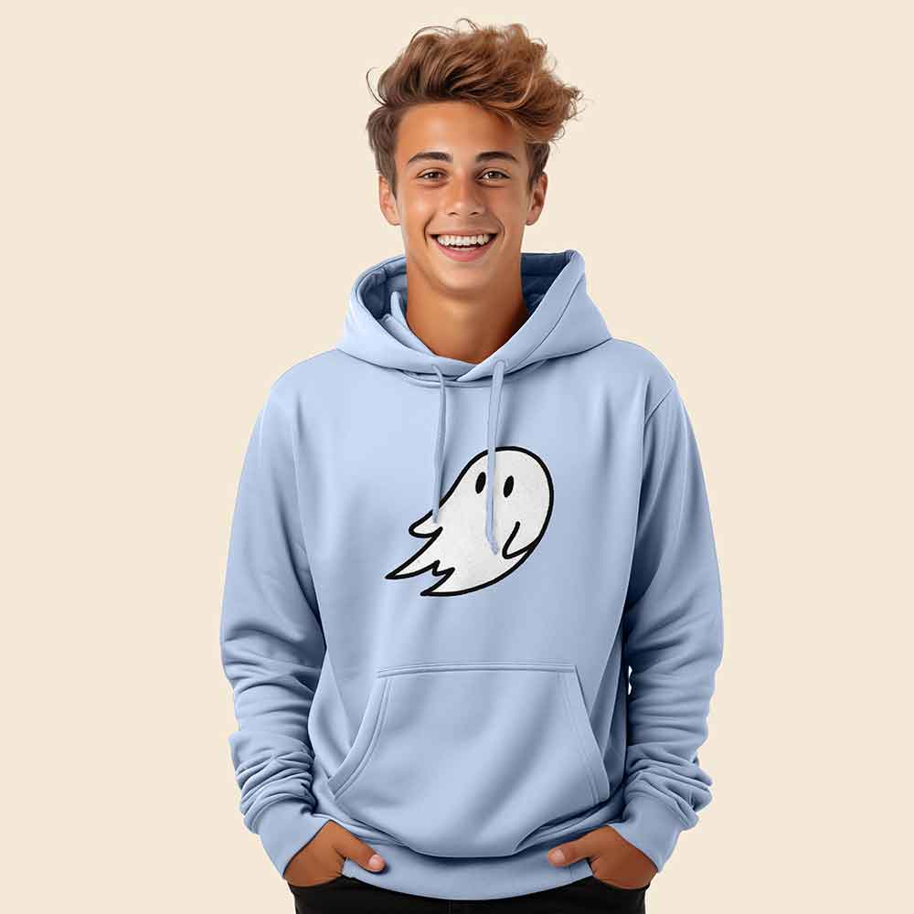 Dalix Giant Ghost Midweight Fleece Hoodie