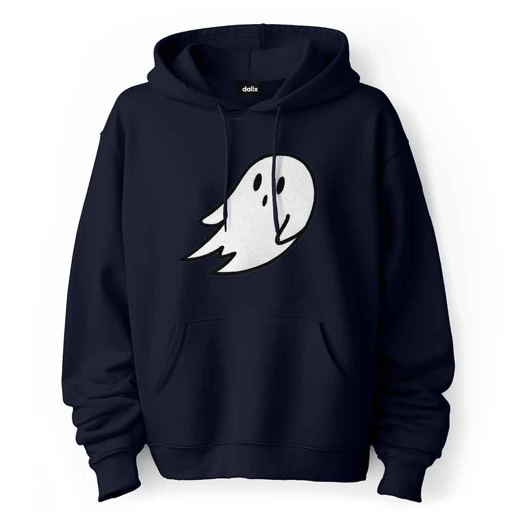 Dalix Giant Ghost Midweight Fleece Hoodie