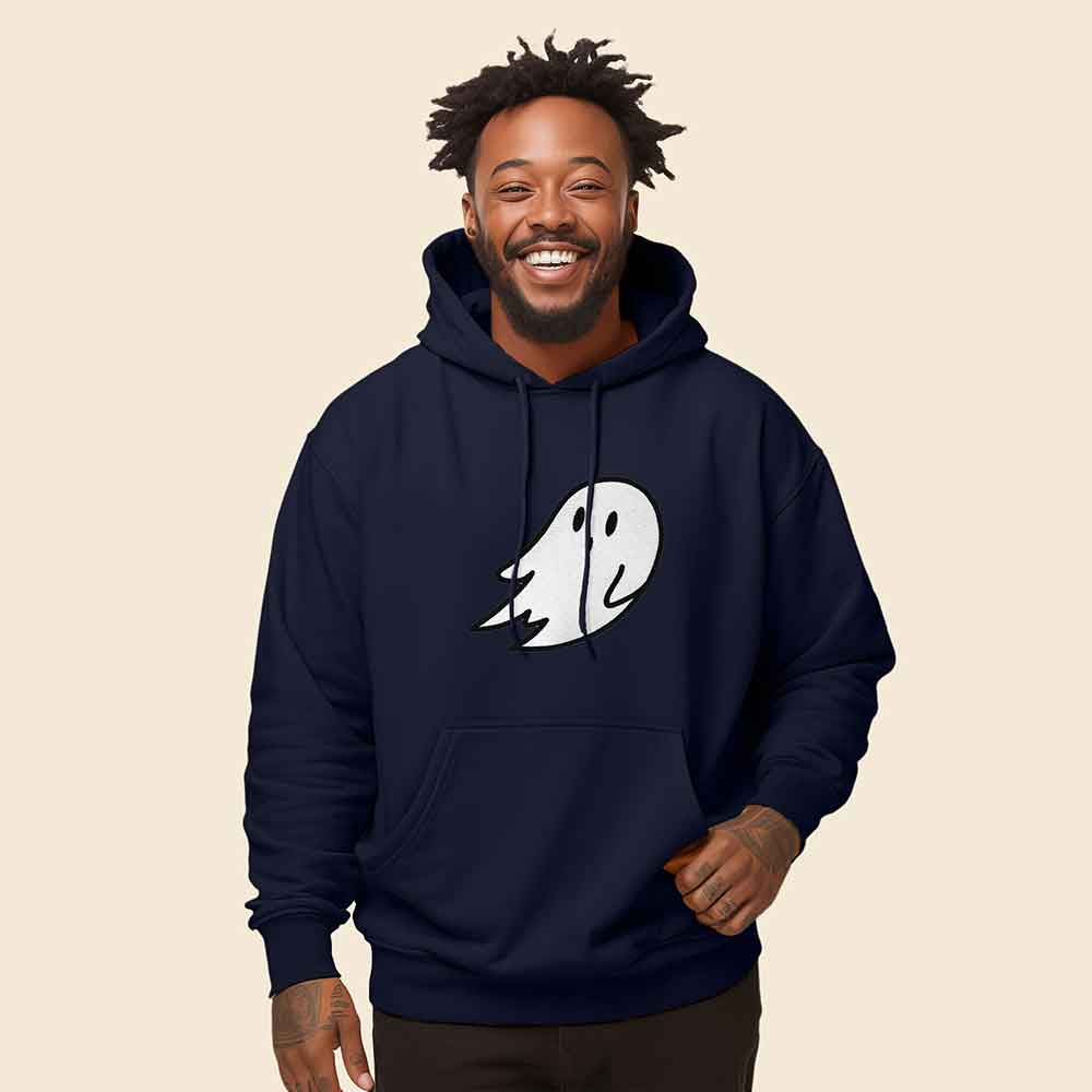 Dalix Giant Ghost Midweight Fleece Hoodie