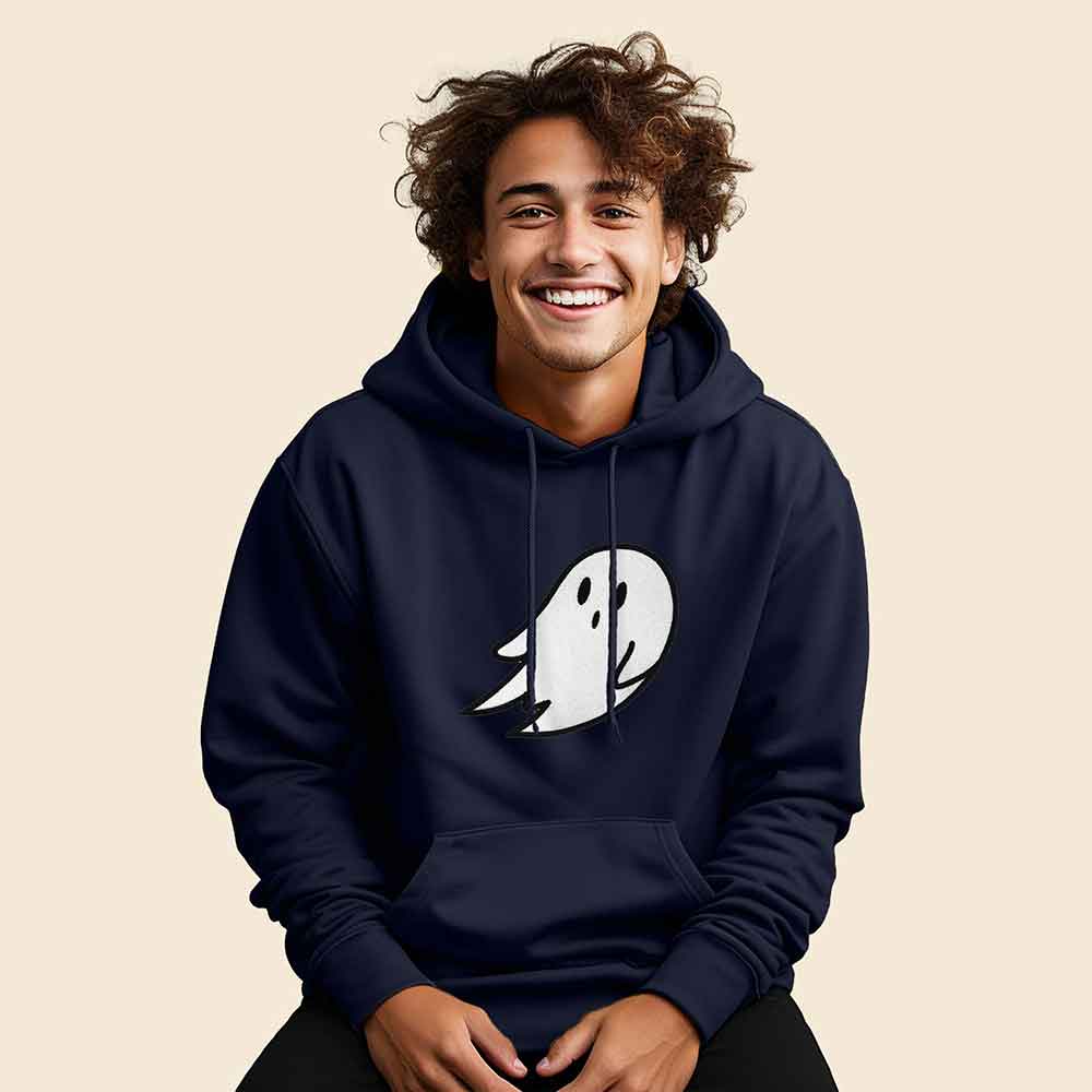 Dalix Giant Ghost Midweight Fleece Hoodie