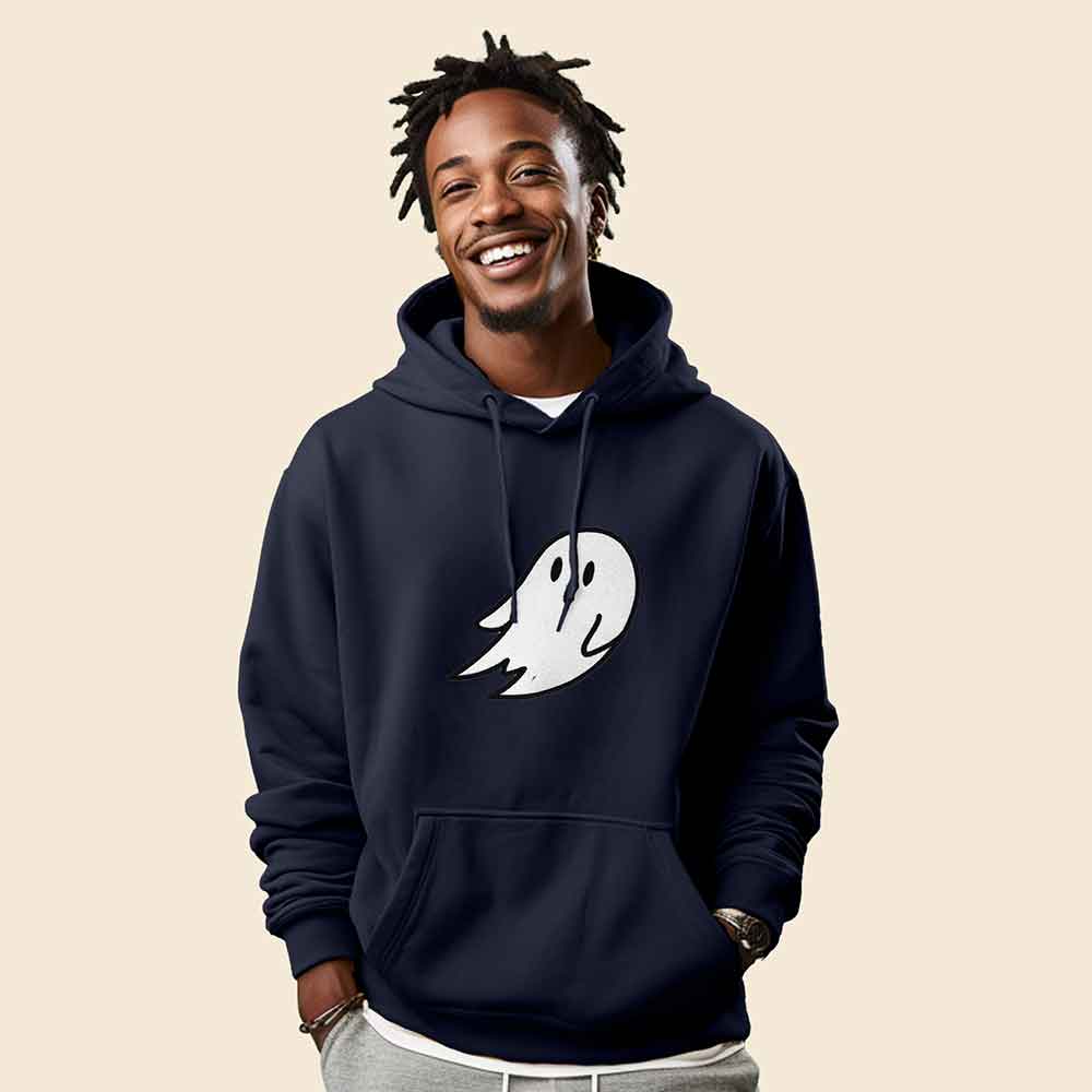 Dalix Giant Ghost Midweight Fleece Hoodie