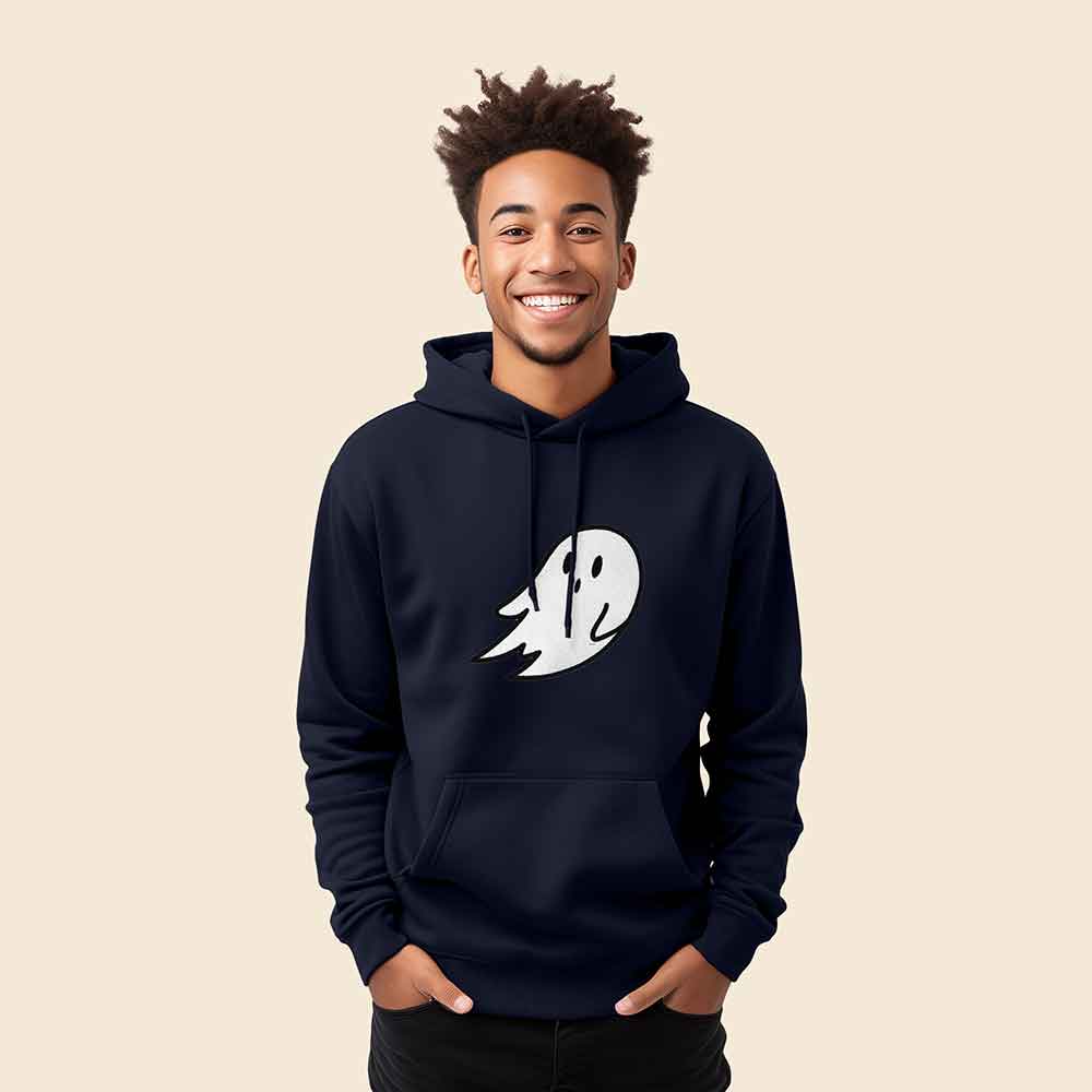 Dalix Giant Ghost Midweight Fleece Hoodie