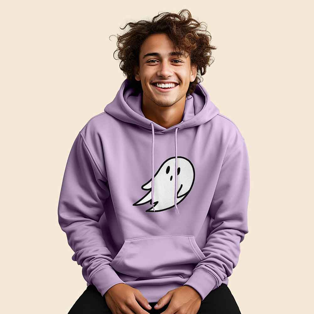 Dalix Giant Ghost Midweight Fleece Hoodie