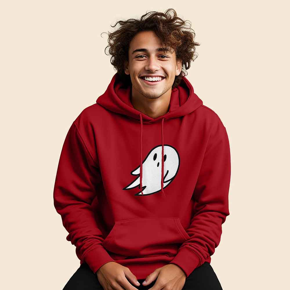Dalix Giant Ghost Midweight Fleece Hoodie
