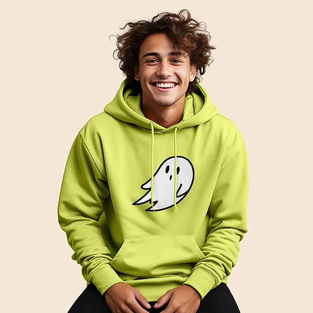 Dalix Giant Ghost Midweight Fleece Hoodie