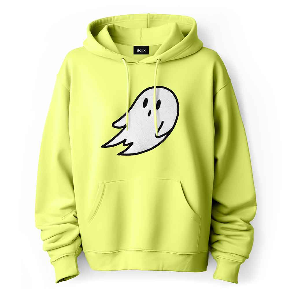 Dalix Giant Ghost Midweight Fleece Hoodie