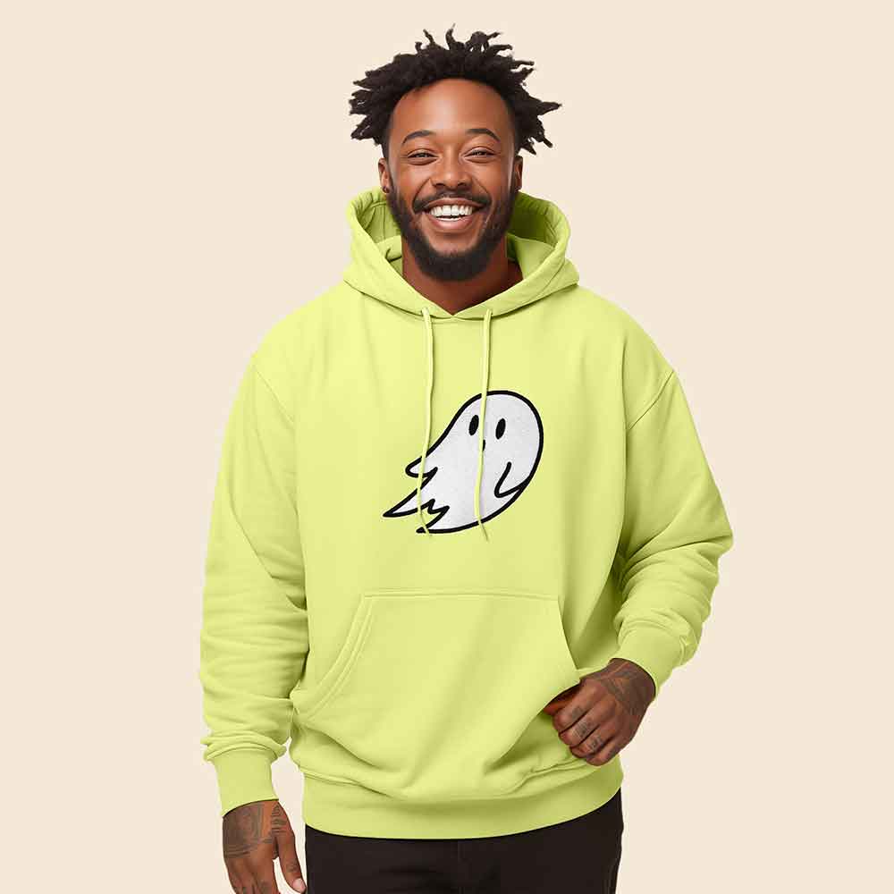 Dalix Giant Ghost Midweight Fleece Hoodie
