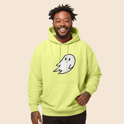 Dalix Giant Ghost Midweight Fleece Hoodie