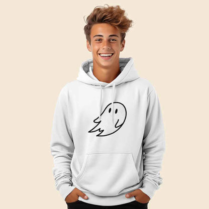 Dalix Giant Ghost Midweight Fleece Hoodie