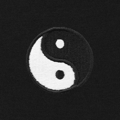Dalix Yin Yang Embroidered Fleece Zip Hoodie Cold Fall Winter Mens in Black 2XL XX-Large