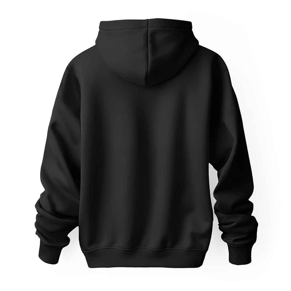 Dalix Yin Yang Embroidered Fleece Zip Hoodie Cold Fall Winter Mens in Black 2XL XX-Large