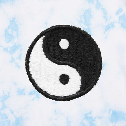 Dalix YinYang Midweight Fleece Tie Dye Crewneck Sweatshirt